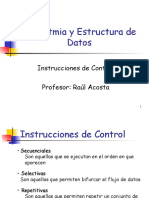 Algoritmia - Estructura - Datos (Clase 1 - Instrucciones - Secuenciales - Selectivas)