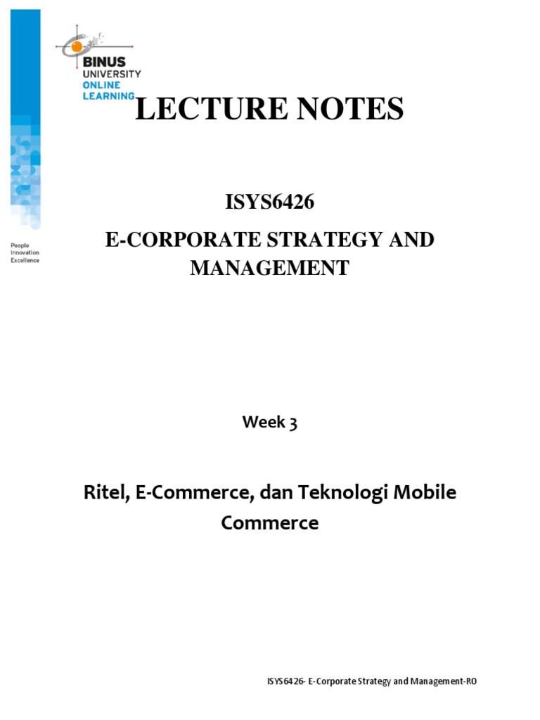 LN3-Retail, E-Commerce, and Mobile Commerce Technology | PDF
