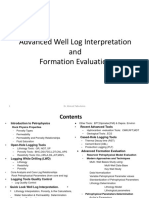 Advanced Well Log Interpretation and FM Eval-Sec