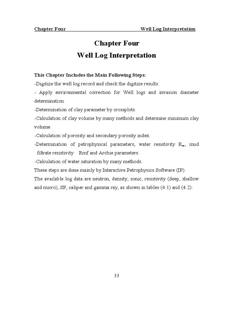 Well Log Interpretation Pdf Porosity Physical Sciences