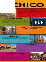 Infografía Lugares Increíbles Que Conocer en México Fotos Colorido Amarillo