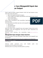 Cara Mengambil Input Dan Menampilkan Output