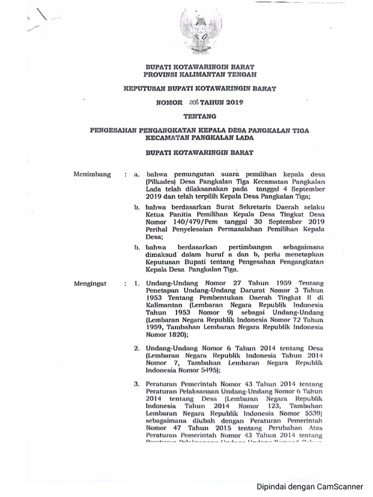 Sk Kepala Desa Pdf Pdf