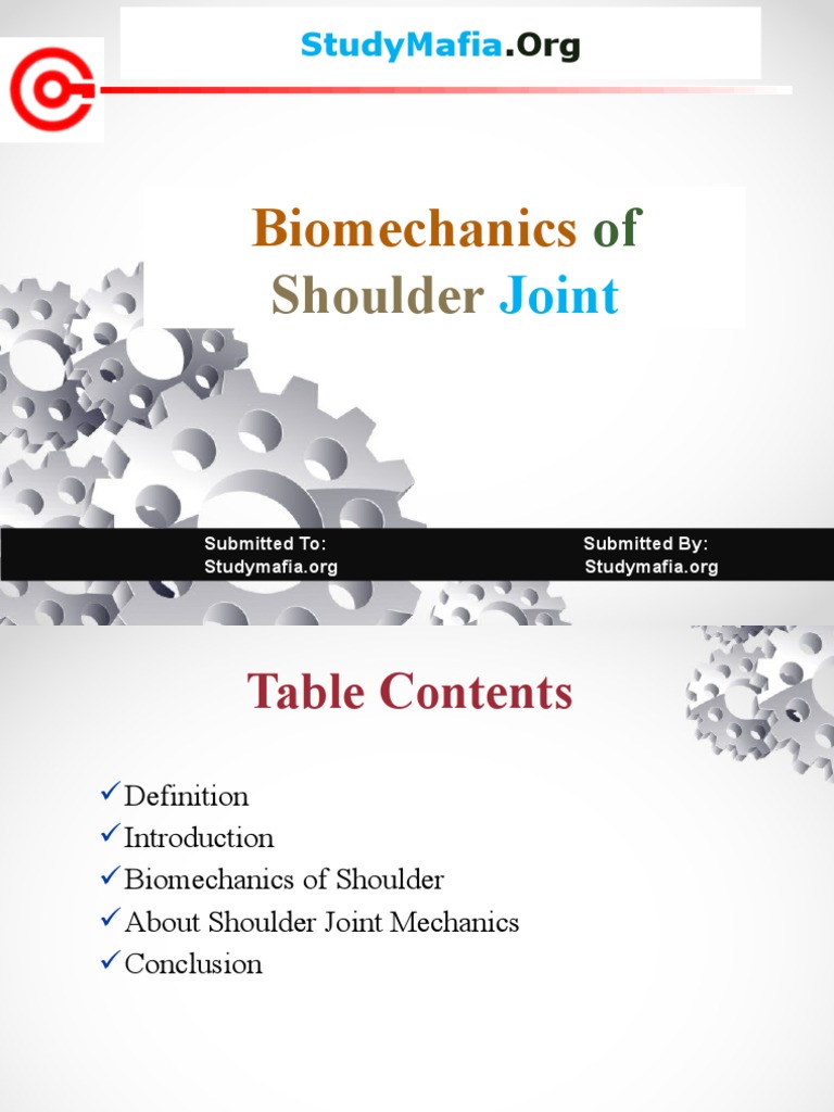 Biomechanics of Shoulder Joint Biology Diagrams