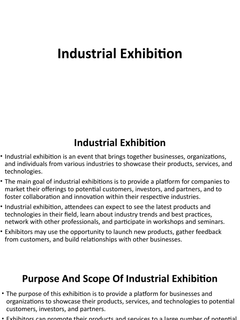 Industrial Exhibition | PDF | Business | Communication