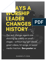 3 Ways A Worship Leader Changes History