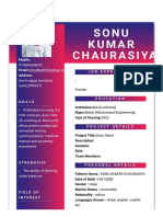 Mechanical Engineer Sonu Kumar's Resume