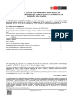 Declaración jurada de compromiso para realizar aislamiento en domicilio