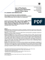 Psychiatric, Psychological and Behavioural Outcomes of mTBI in Children