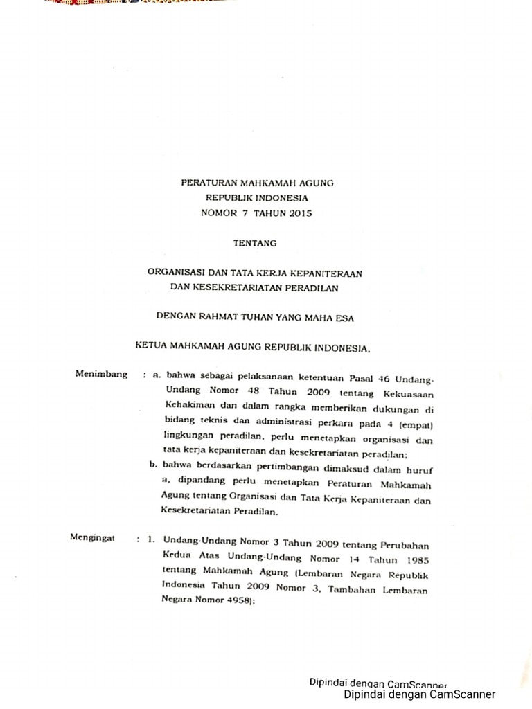 Tugas Dan Fungsi Kepaniteraan Pta Pa Pdf Pdf