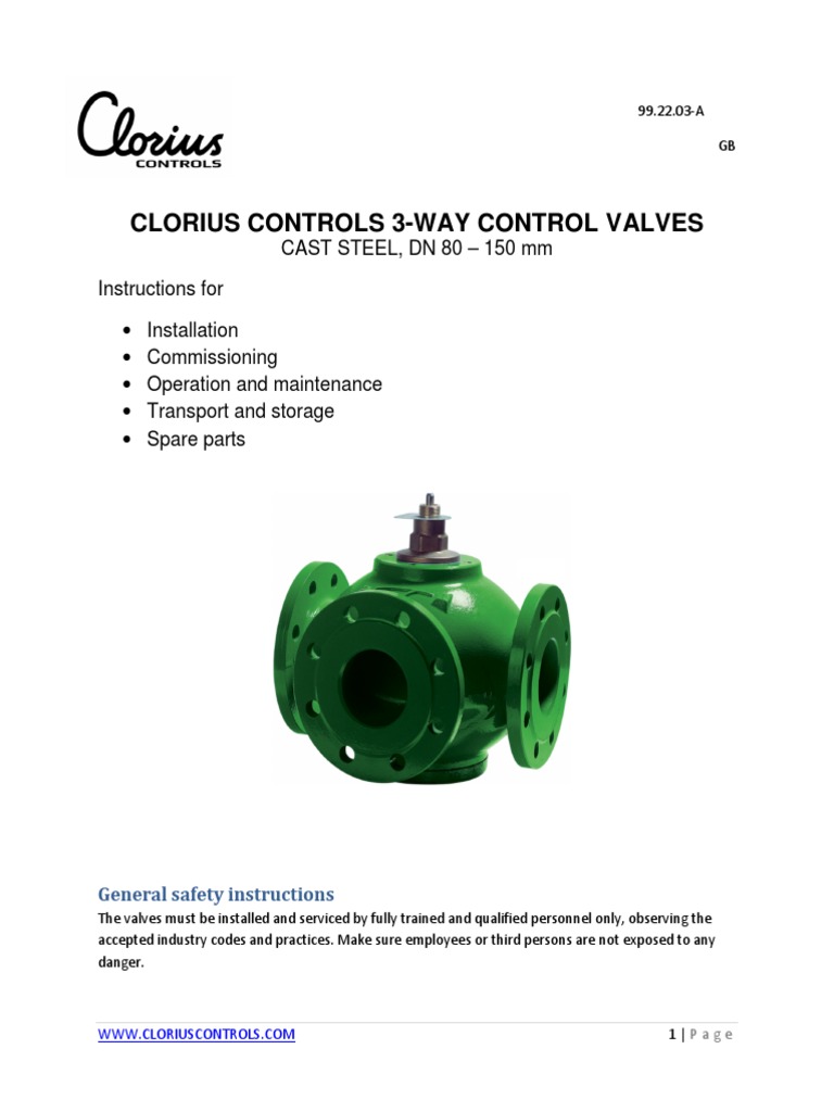 Clorius Temperature Control Valves Manual PDF Valve Building Engineering