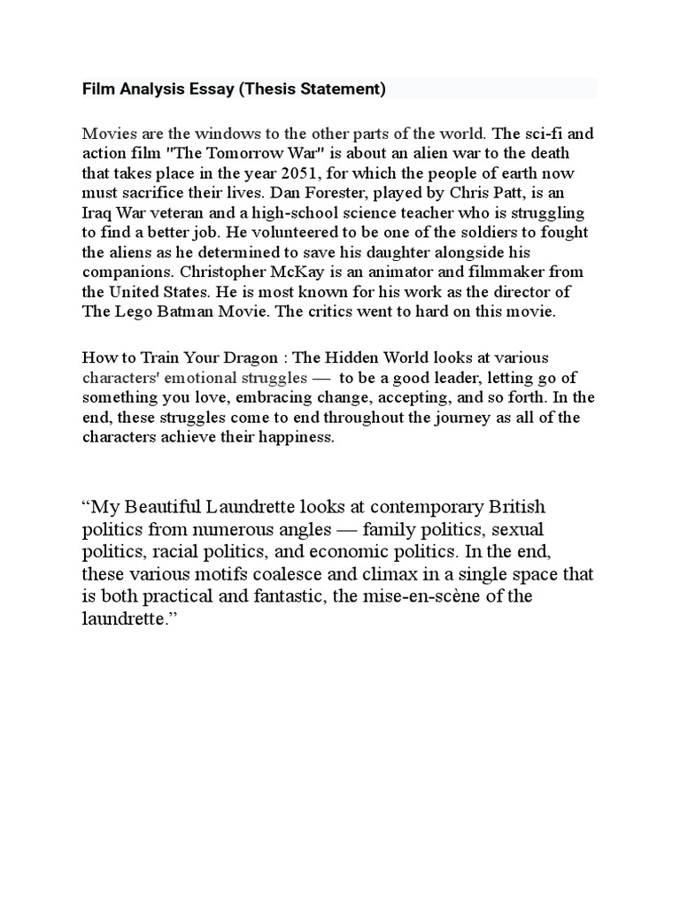 Rhetorical Analysis Thesis Statement Examples