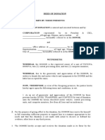 Deed of Donation - Sample