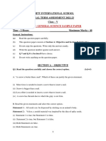 Subject: General Science Sample Paper: Amity International School Final Term Assessment 2022-23 Class - V