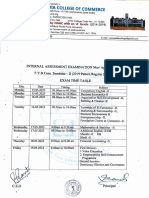 Exam Time Table PDF