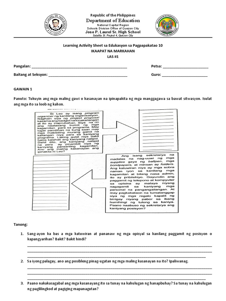 EsP 10 Q4 LAS 1 WEEK 1 | PDF