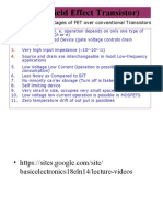 FET Advantages Over BJT