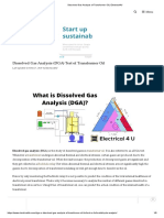 Dissolved Gas Analysis of Transformer Oil