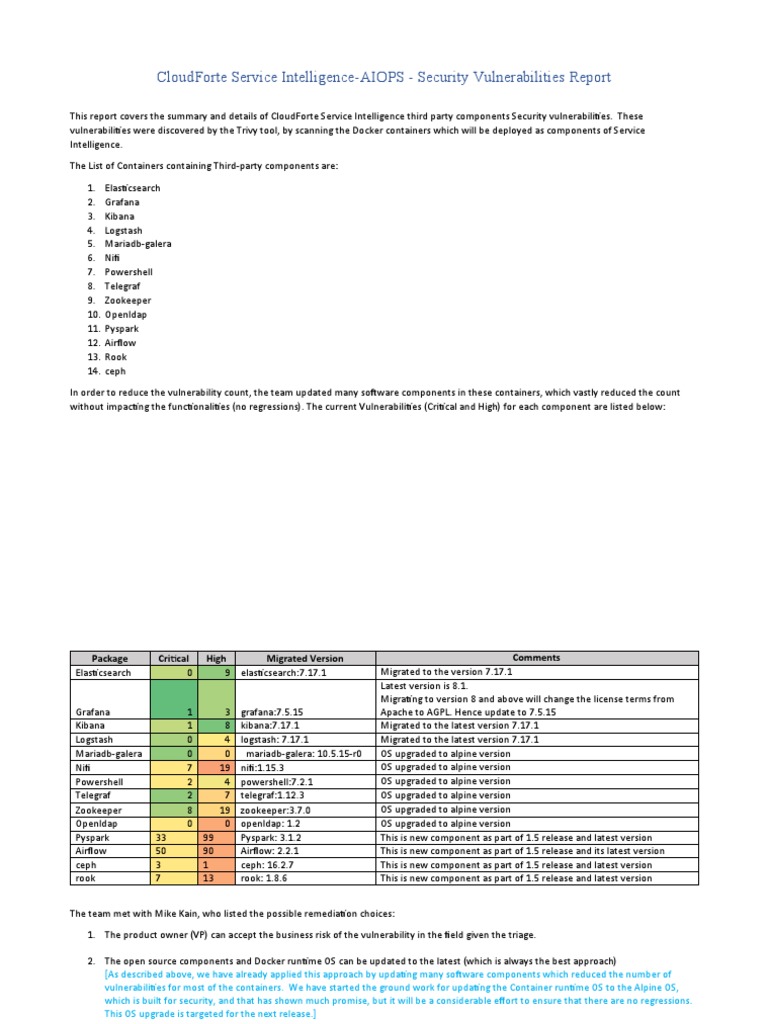 CloudForte Security Vulnerabilities Report | PDF | Vulnerability ...