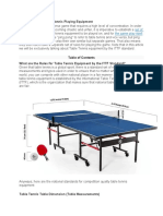 ITTF Table Tennis Equipment Rules