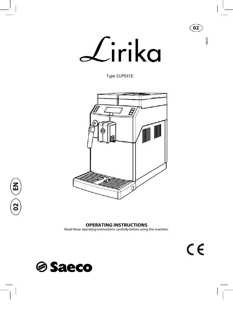 Manual Philips Saeco Lirika (40 Páginas) | PDF