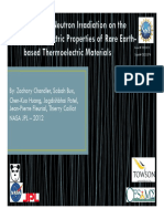 Report - Impact of Neutron Irradiation On The Thermoelectric Properties of