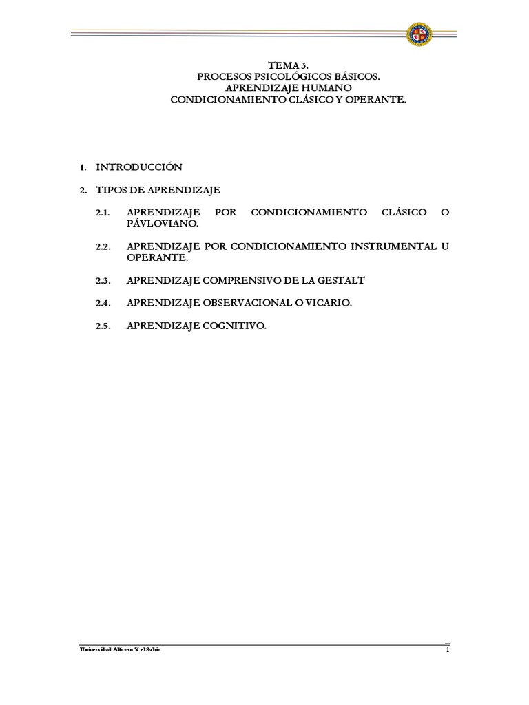 Tema 3 Aprendizaje Descargar Gratis Pdf Aprendizaje Teorías