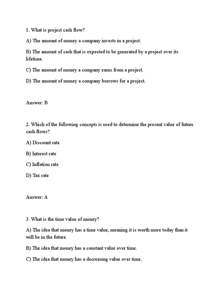 Project Cash Flow Analysis and Decisions | PDF | Net Present Value ...