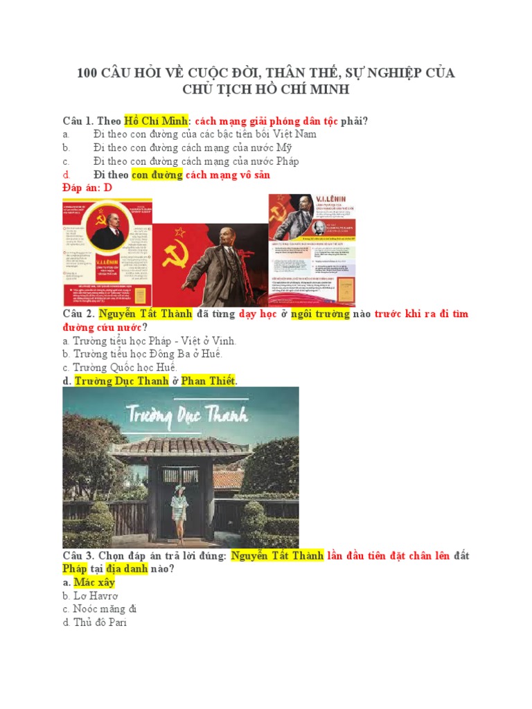 100 Cau Hoi Ho Chi Minh PDF