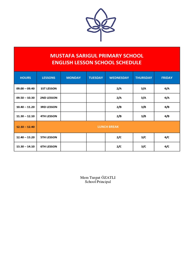 English Schedule Pdf Pdf