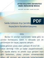 Salda Gölünün Kıyı Şeridini Oluşturan Kayaçların Karakterizasyonu - .16.11.2018