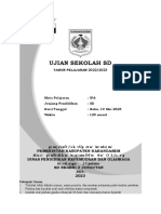 Ujian Sekolah SD: TAHUN PELAJARAN 2022/2023