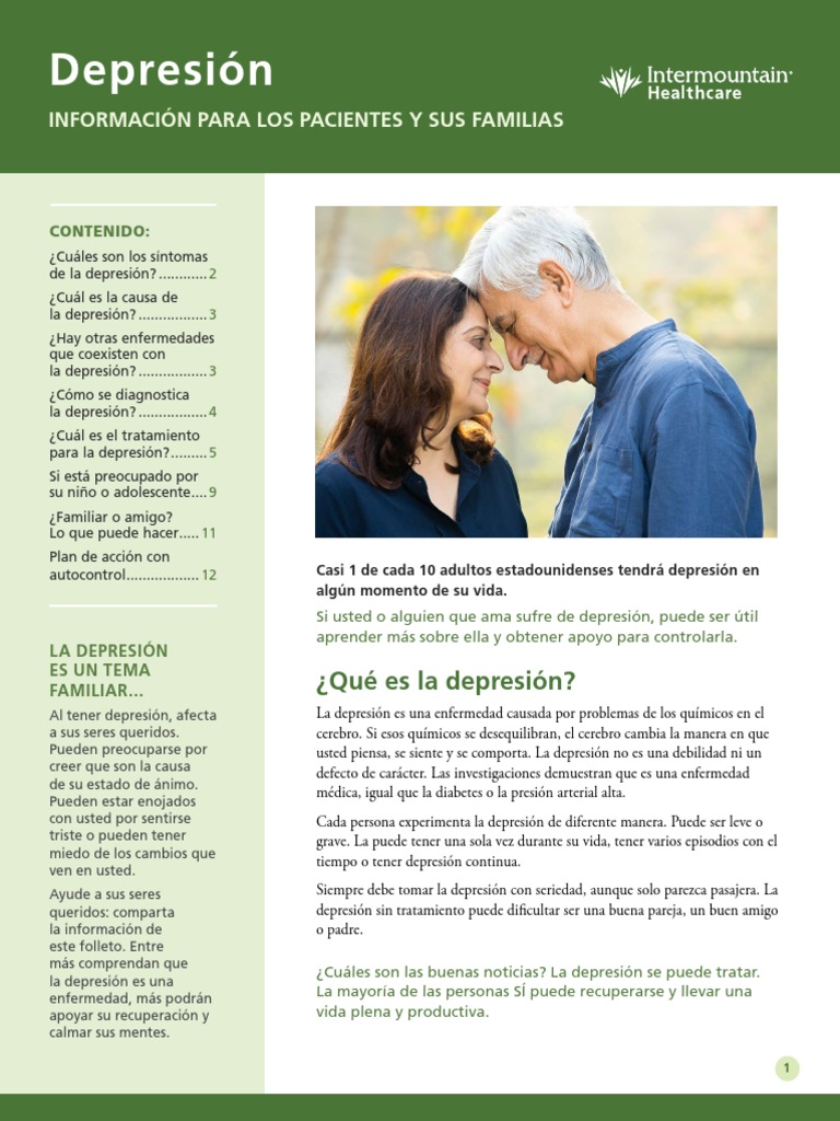 Depression Information For Patients and Families (Spanish) | PDF ...