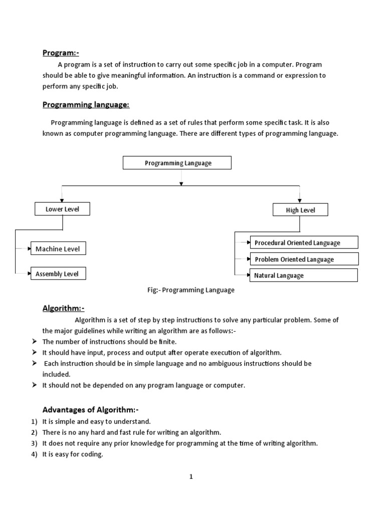 An In-Depth Examination of Programming Languages, Algorithms, and C ...
