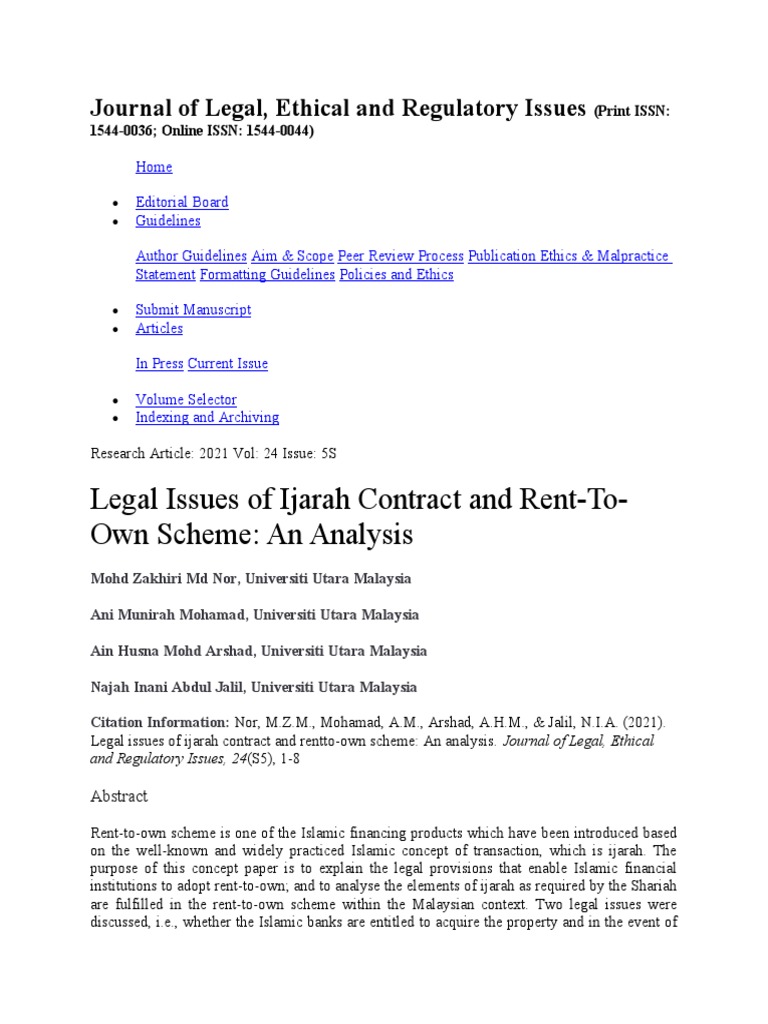 Ijara | PDF | Lease | Islamic Banking And Finance