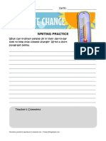 Writing practice on climate change actions