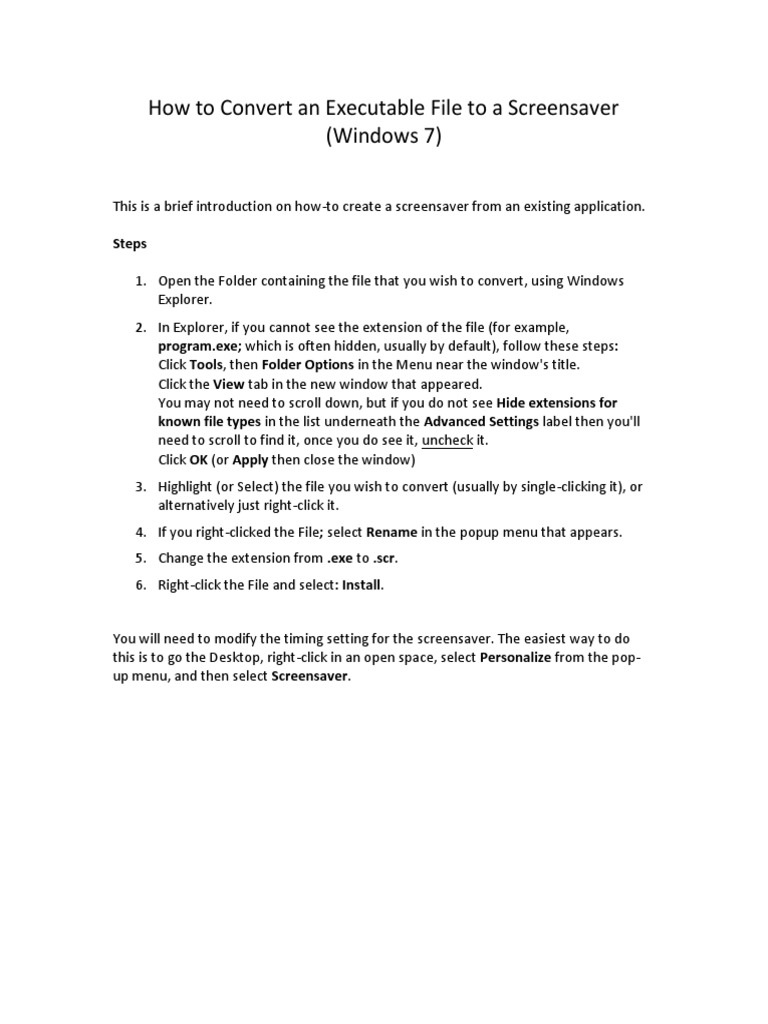 How_to_Convert_an_Executable_File_to_a_Screensaver PDF