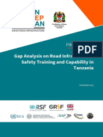 Gap Analysis On Road Infrastructure Safety Training and Capability in Tanzania