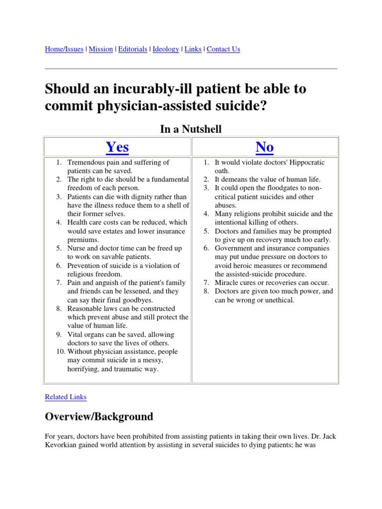 Euthanasia advantages and disadvantages picture
