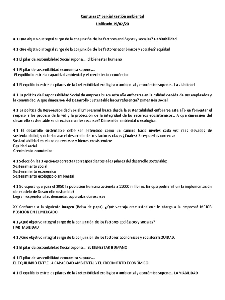 Sostenibilidad y Gestión Ambiental 2020 | PDF | Sustentabilidad ...