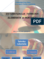 Sistematizacija Tehničkih Elemenata U Rukometu PDF