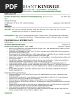 Sushant Kininge CV