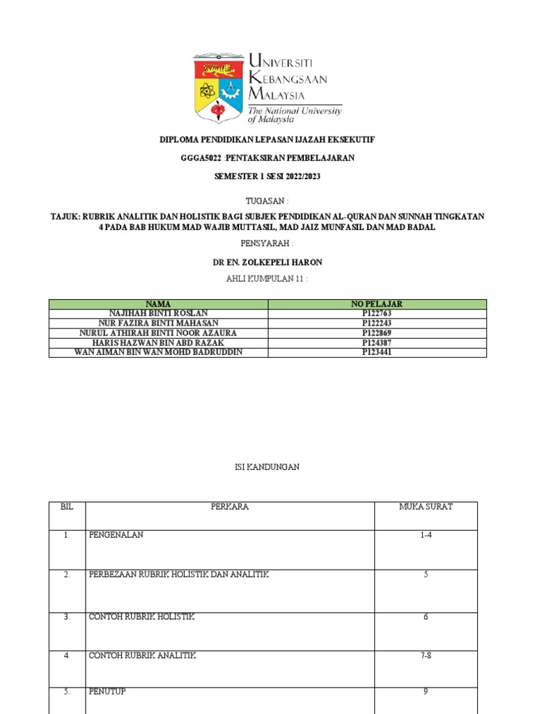 rubrik-holistik-dan-analitik-group-11-pdf