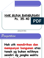 Hak Guna Bangunan Ps. 35-40: Hand-Out Hukum Agraria Warah Atikah, SH., M.Hum