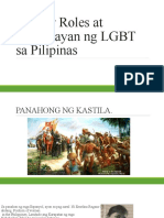 Gender Roles at Kasaysayan NG LGBT Sa Pilipinas Panahon NG Kastila NAUR