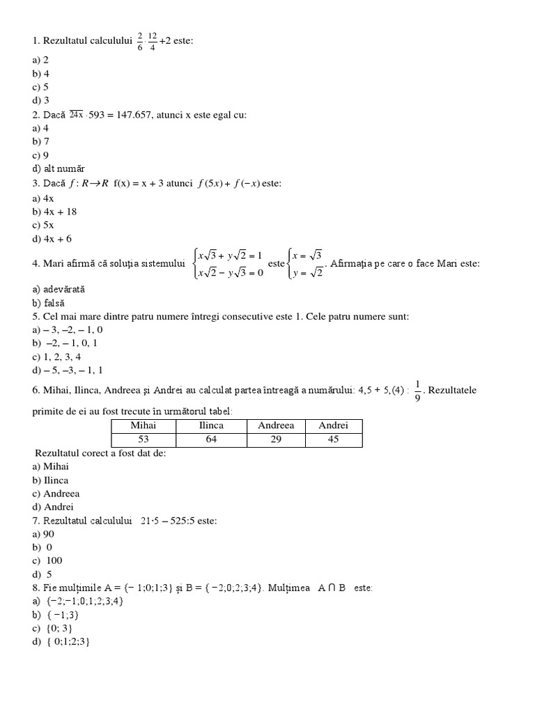 Subiectul I - 30aprilie. | PDF