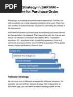 Release Strategy in SAP MM - Procedure For Purchase Order