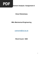 Finite Element Analysis-Assignment 2: Ucemome@ucl - Ac.uk