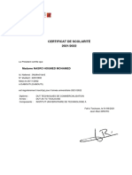 Certificat de Scolarité ITTTN2 2021-2022 NASRO HOUMED MOHAMED PDF