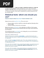 Statistical Treatment